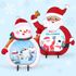 [ARTSAM] Kit de Moldura de Retrato MDF de Natal DIY Santa Snowman - Fácil de Fazer Suprimentos de Arte e Artesanato para Criações Únicas 